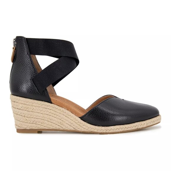 Gentle Souls Women's Shoes Orya Wedge, Black Size 9.5M - Picture 2 of 5